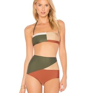 NWOT Adriana Degreas Bikini Set S XS in Green Sand